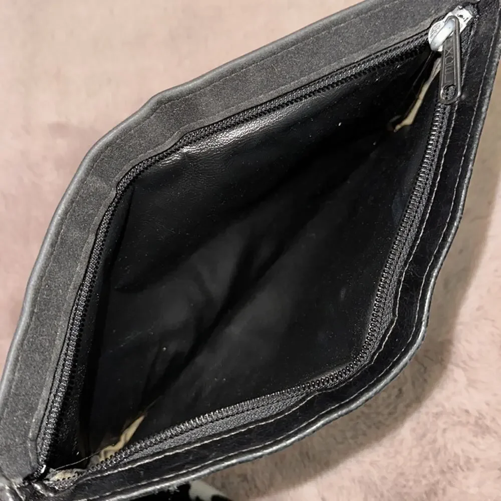 Vintage Suede Black Clutch